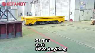 รถเข็นขนย้ายขนาด 35 ตันบนรางแบบ Cross Track รถเข็นขนส่งแบตเตอรี่แบบมืออาชีพ