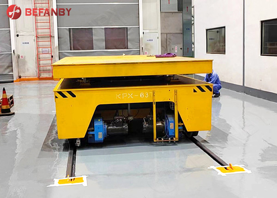 Hydraulic Motorized Rail Battery Transfer Cart For Processing Line