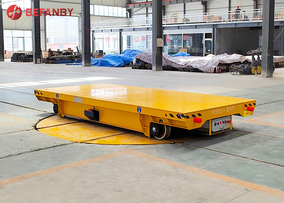 Electric Rail Coil Transfer Cart Battery Driven For Workshop 10 Ton