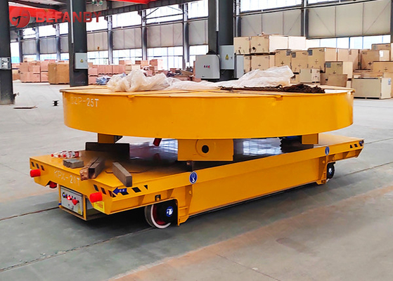 Electric Rail Coil Transfer Cart Battery Driven For Workshop 10 Ton
