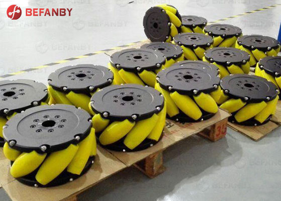 6 Inch 600kg Load PU Mecanum Wheels for AGV and Omnidirectional Applications