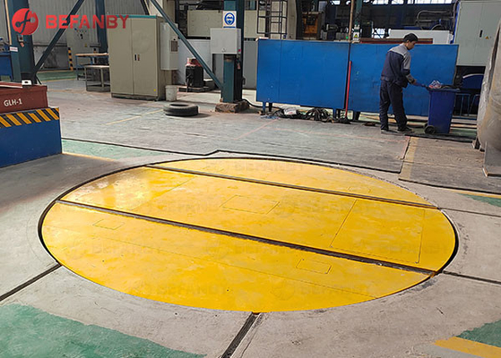 Motorized Steerable Rail Turntable Transfer Cart