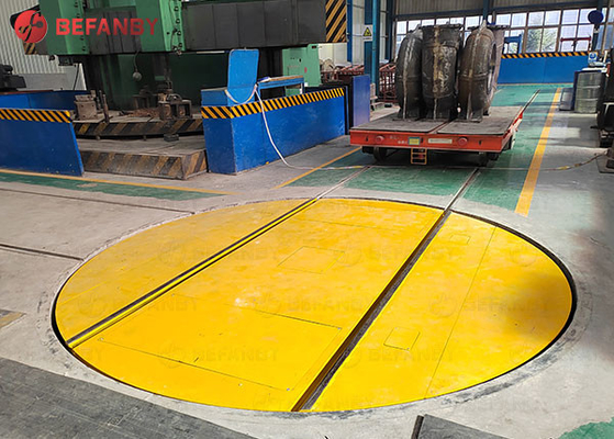 Motorized Steerable Rail Turntable Transfer Cart