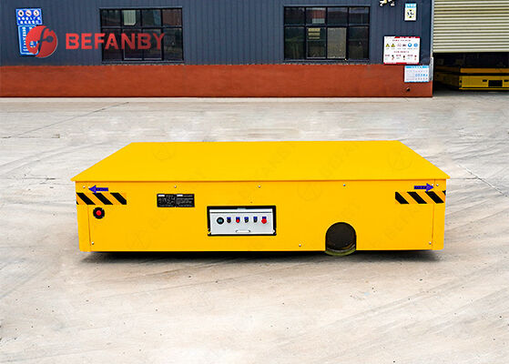 Steerable PU Wheel Battery Railless Transfer Cart
