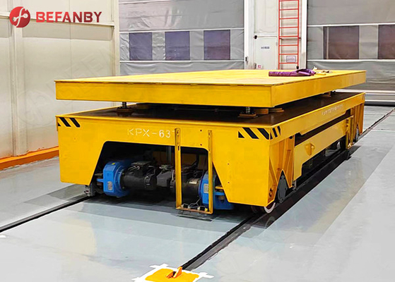 Hydraulic Motorized Rail Battery Transfer Cart For Processing Line