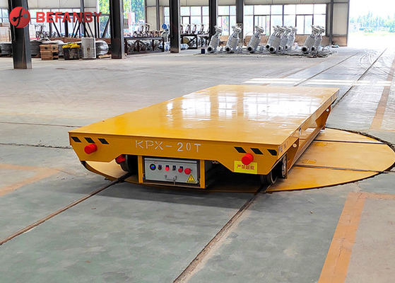 Electric Rail Coil Transfer Cart Battery Driven For Workshop 10 Ton
