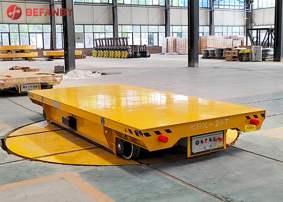 Electric Rail Coil Transfer Cart Battery Driven For Workshop 10 Ton