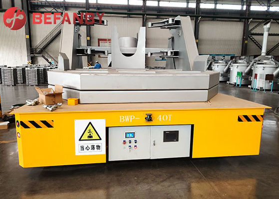 รถเข็นขนถ่ายอลูมิเนียมหลอมเหลวแบบใช้แบตเตอรี่ขนาด 40 ตัน