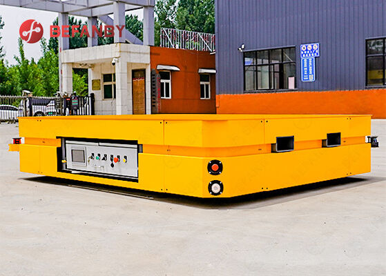 รถเข็นถ่ายโอนแบบบังคับเลี้ยว AGV 20T พร้อมระบบนำทางอัจฉริยะ