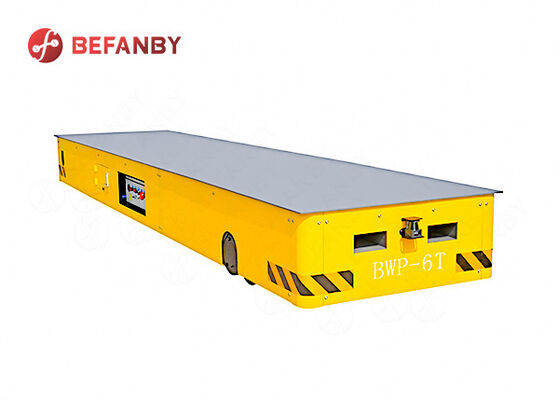 6 Ton Steerable Trackless Transfer Cart For Material Handling